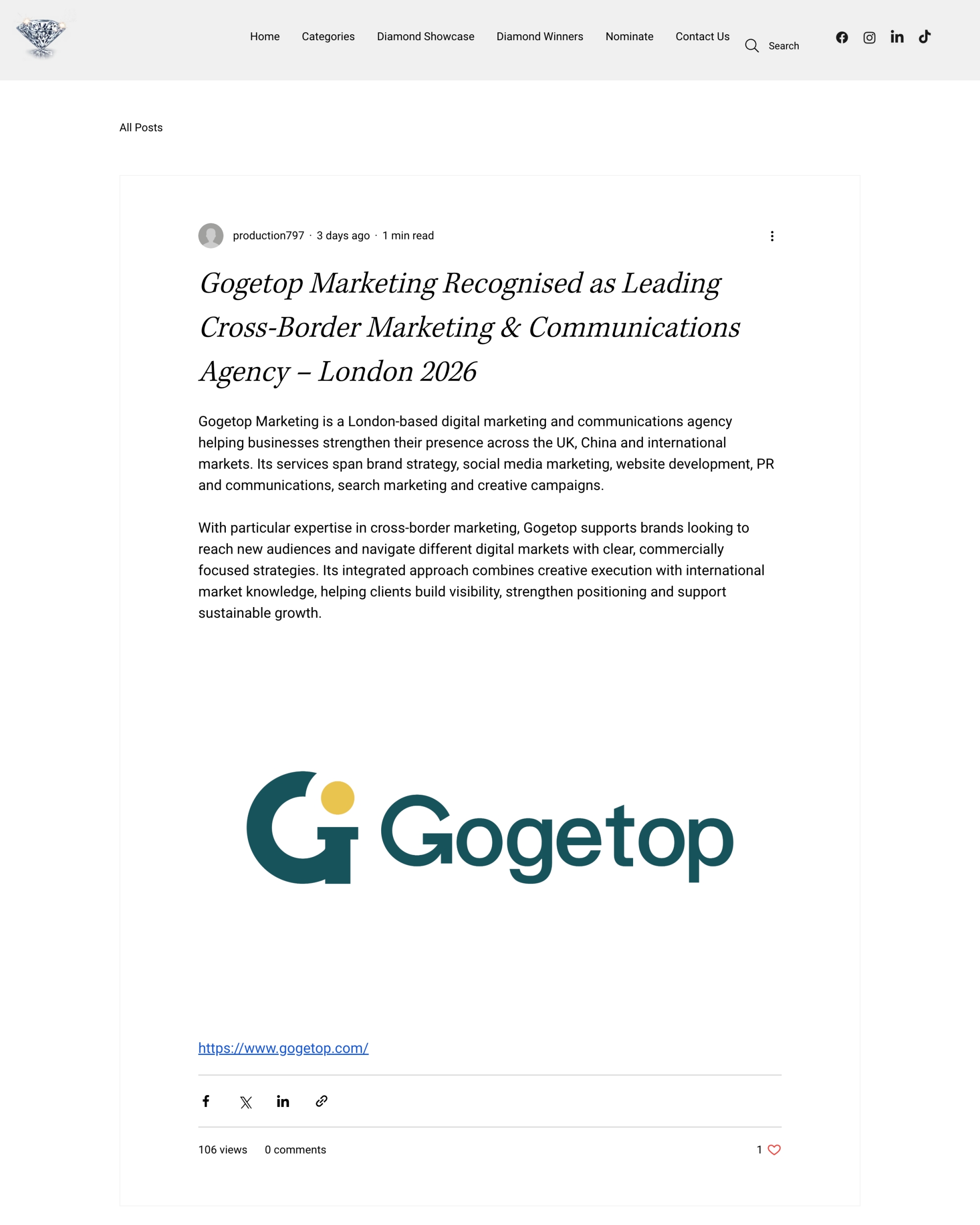 Gogetop Marketing receives the Diamond Distinction Award 2026.jpg