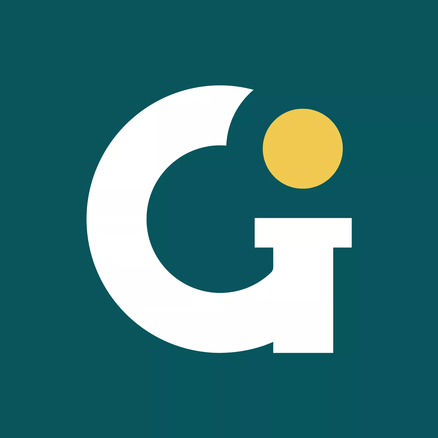 White Gogetop Marketing logo icon with gold accent dot on a deep teal background medium