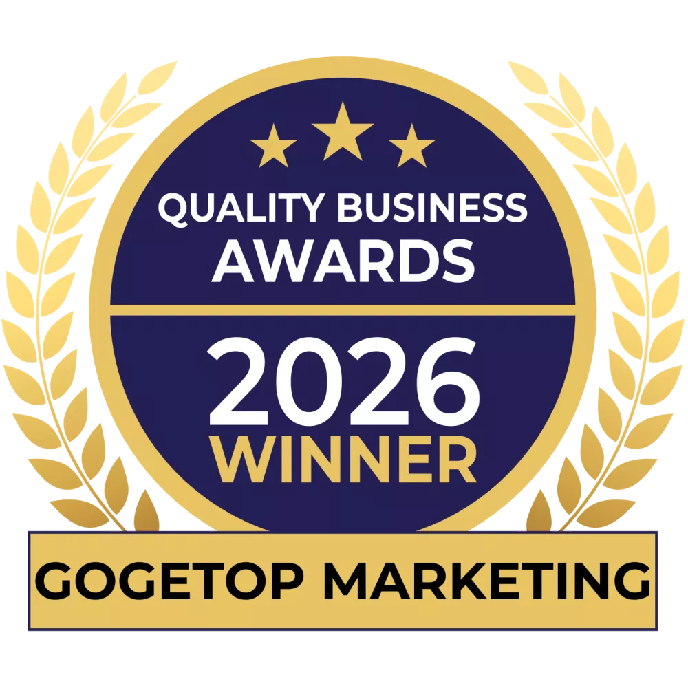 WINNER Quality Business Awards 2026 Best Advertising Agency UK - Gogetop Marketing
