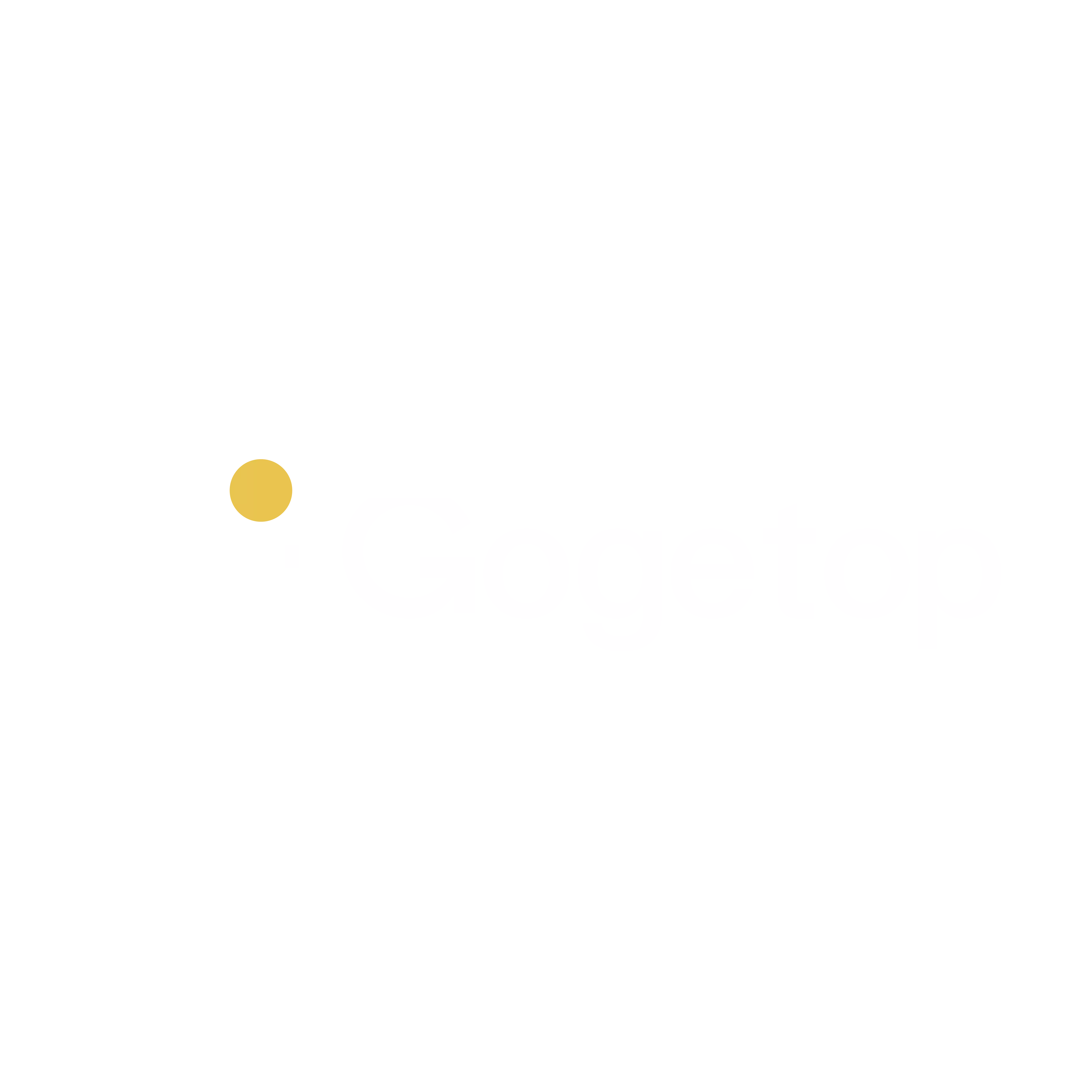 Gogetop Marketing primary logo in white with gold accent icon on a deep teal background png