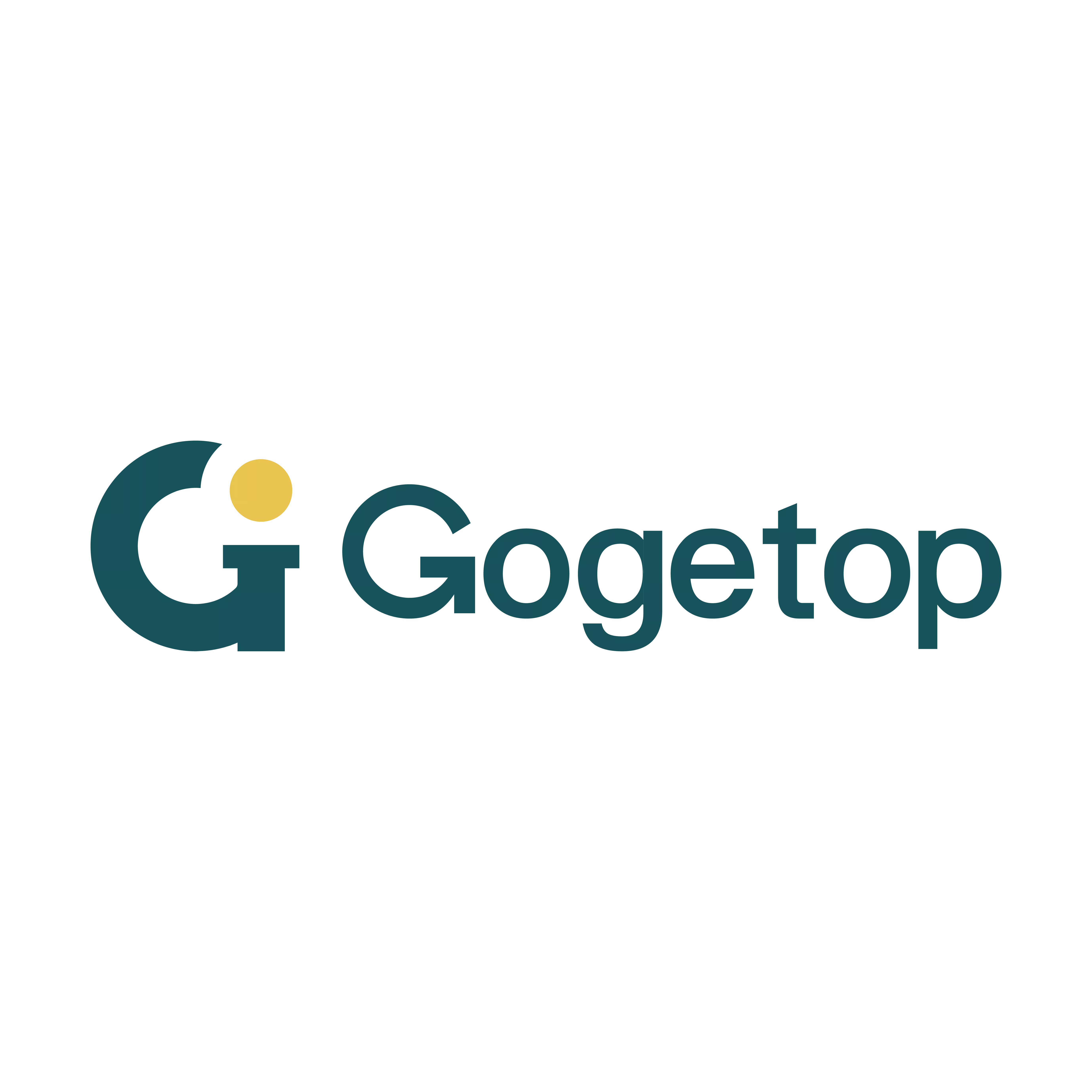 Gogetop Marketing primary logo with deep teal wordmark and gold accent icon on a white background png