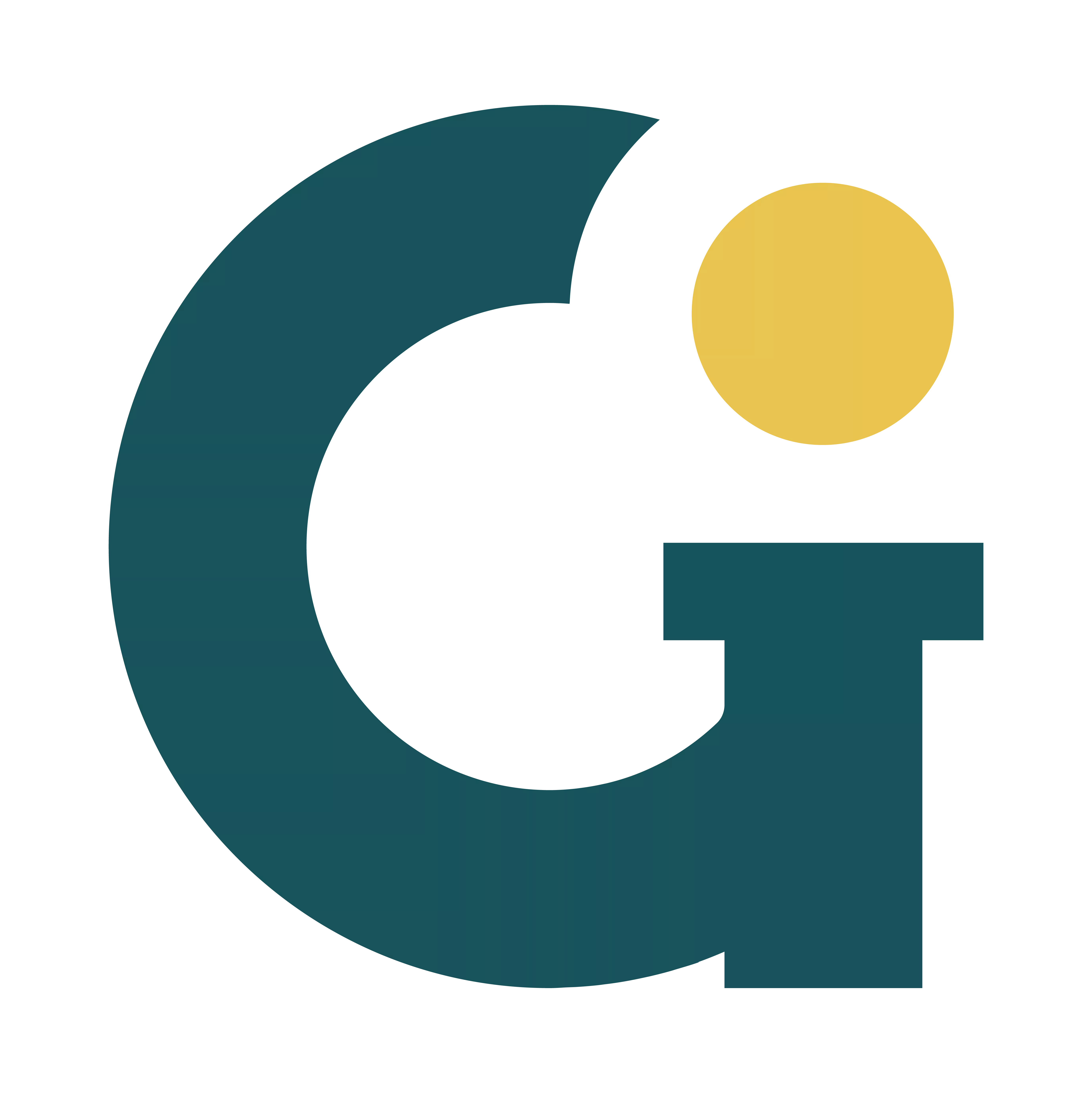 Gogetop Marketing logo icon in deep teal with a gold accent dot png